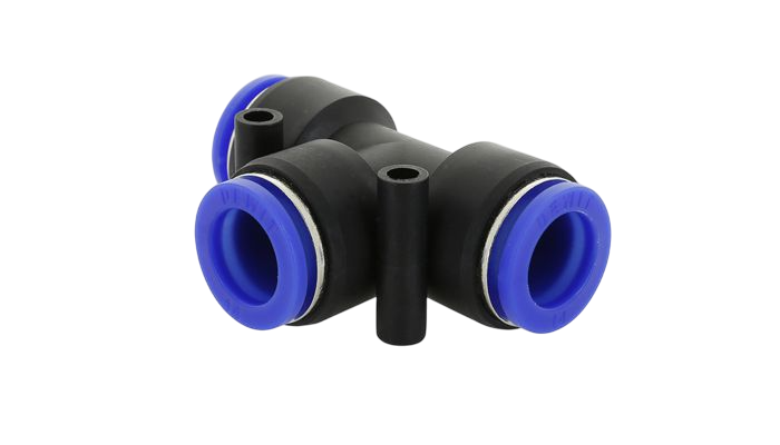 Conexión plástica métrica union (T) neumática Push In - Configura sus Medidas