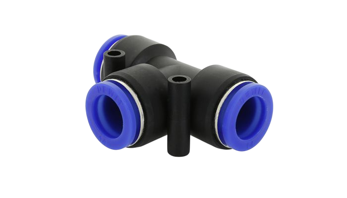 Conexión plástica métrica union (T) Tubos Reductor neumática Push In - Configura sus Medidas