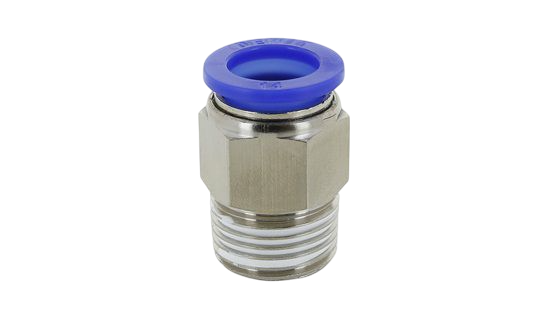 Conexión plástica métrica neumática recta macho hexagonal (Cuerda R) - Configura sus Medidas