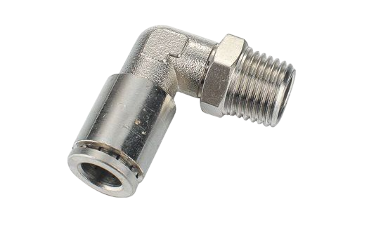 Conexión metalica neumática codo macho (Cuerda NPT) - Configura sus Medidas en pulgadas
