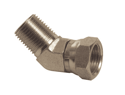 Adaptador Hidráulico Serie 1503 - Codo 45º Macho NPTF x Hembra NPSM Giratoria — foto de producto
