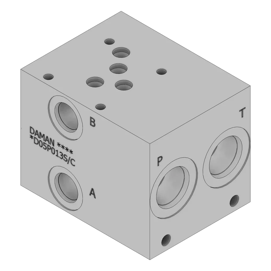 Manifold Hidráulico DAMAN Individual Aluminio 1 Estación CETOP 5 - Rosca SAE