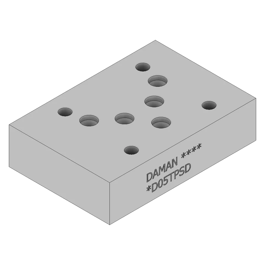Placa Ciega / Tapa Selladora DAMAN Aluminio CETOP 5 - Cover Plate