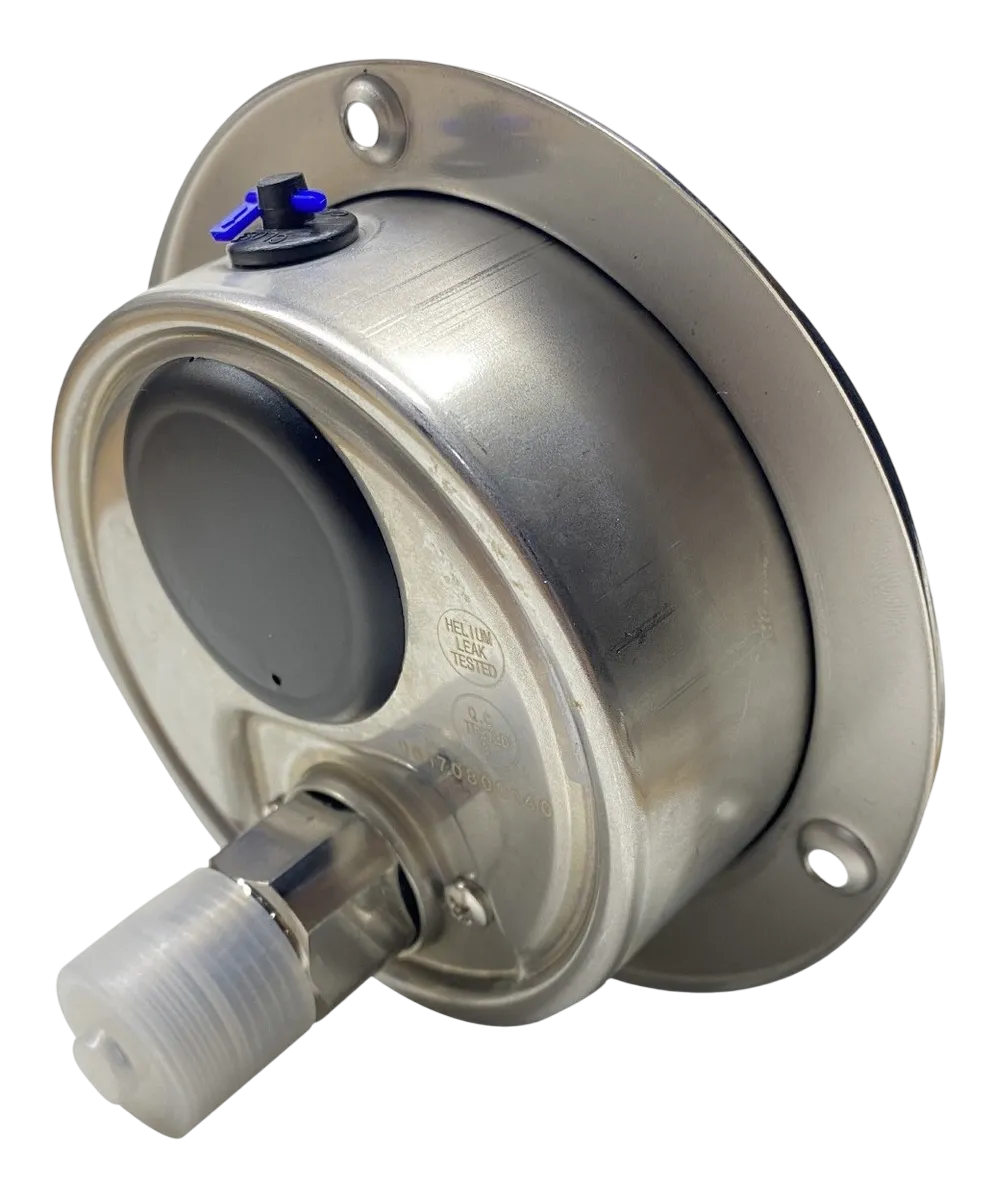 Manometro Industrial Posterior Módelo 2005SS/Caratula 63mm Seco, Caja Acero Inoxidable - Configurable Rangos de Presión