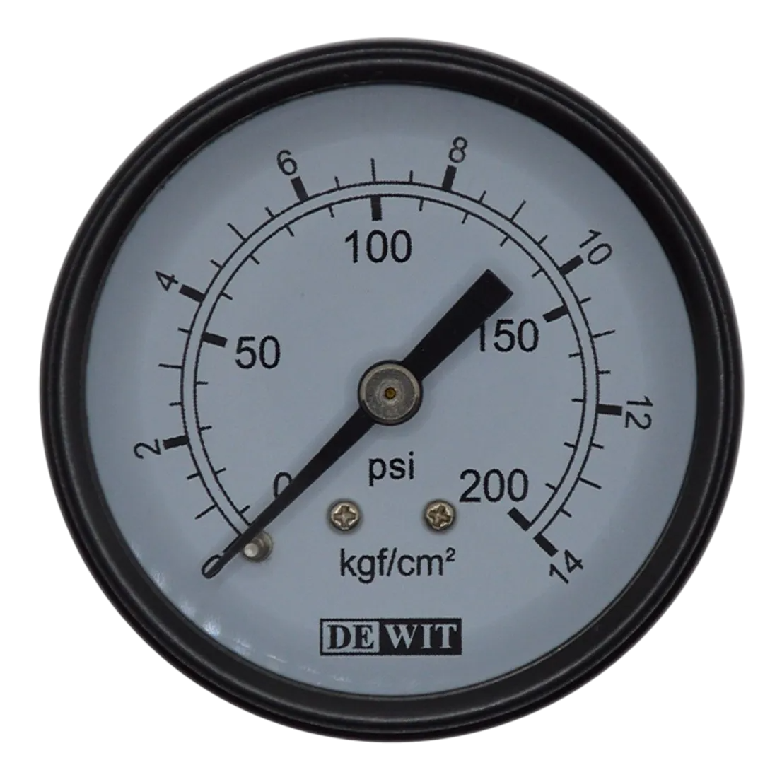 Manometro Industrial Posterior Módelo 15/Caratula 51mm Seco, Caja Lámina de acero esmaltado negro - Configurable Rangos de Presión