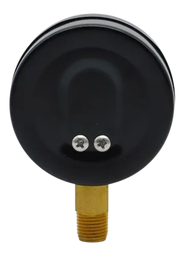 Manometro Industrial Inferior Módelo 11/Caratula 63mm Seco, Caja Lámina de acero esmaltado negro - Configurable Rangos de Presión
