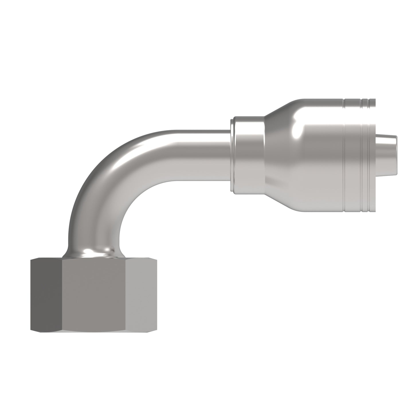 Serie 1A*DSB*-Conexión Hidráulica Prensable Codo 90°Hembra giratoria DKO, servicio pesado (Configuraciones de Diámetro y Conexión de Manguera)