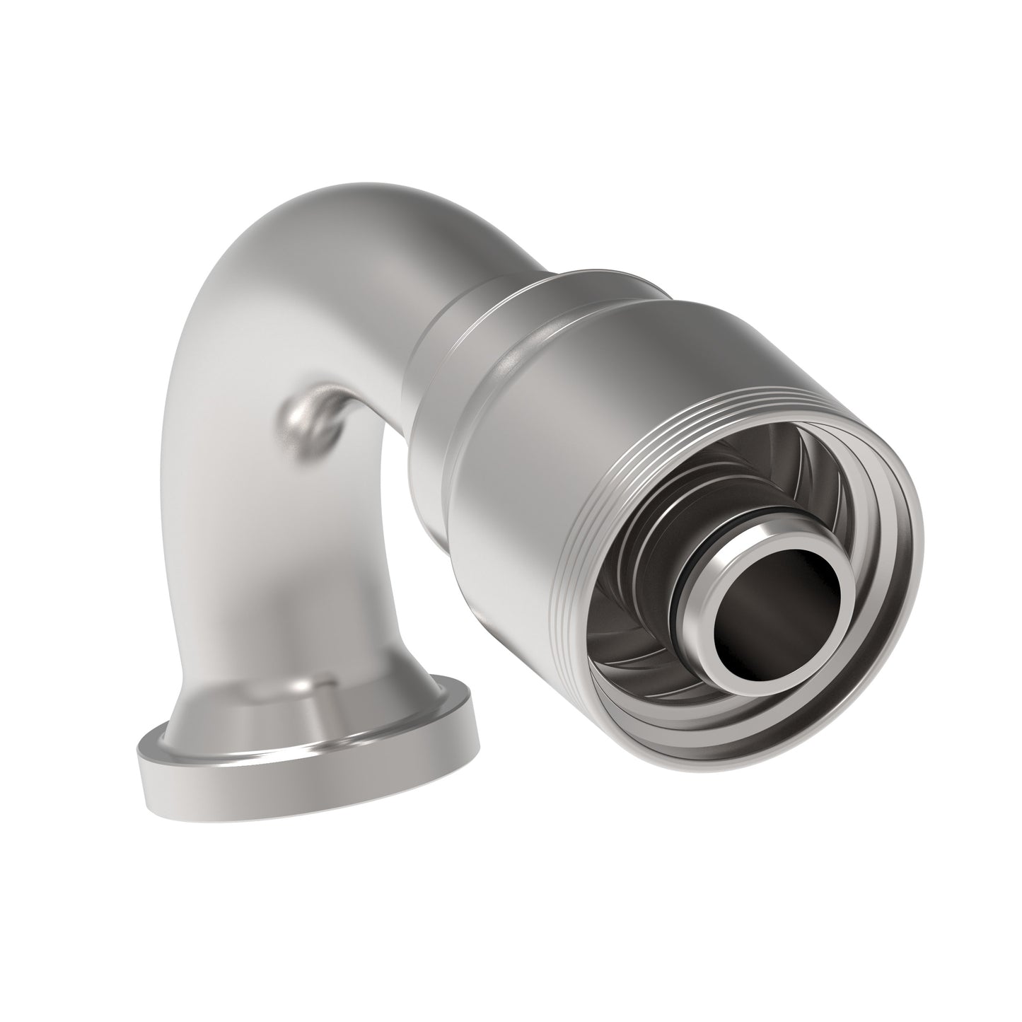 Brida codo 110° Código 61 SAE - 3000 psi para manguera de 4 espirales serie 4S - Configura sus Medidas