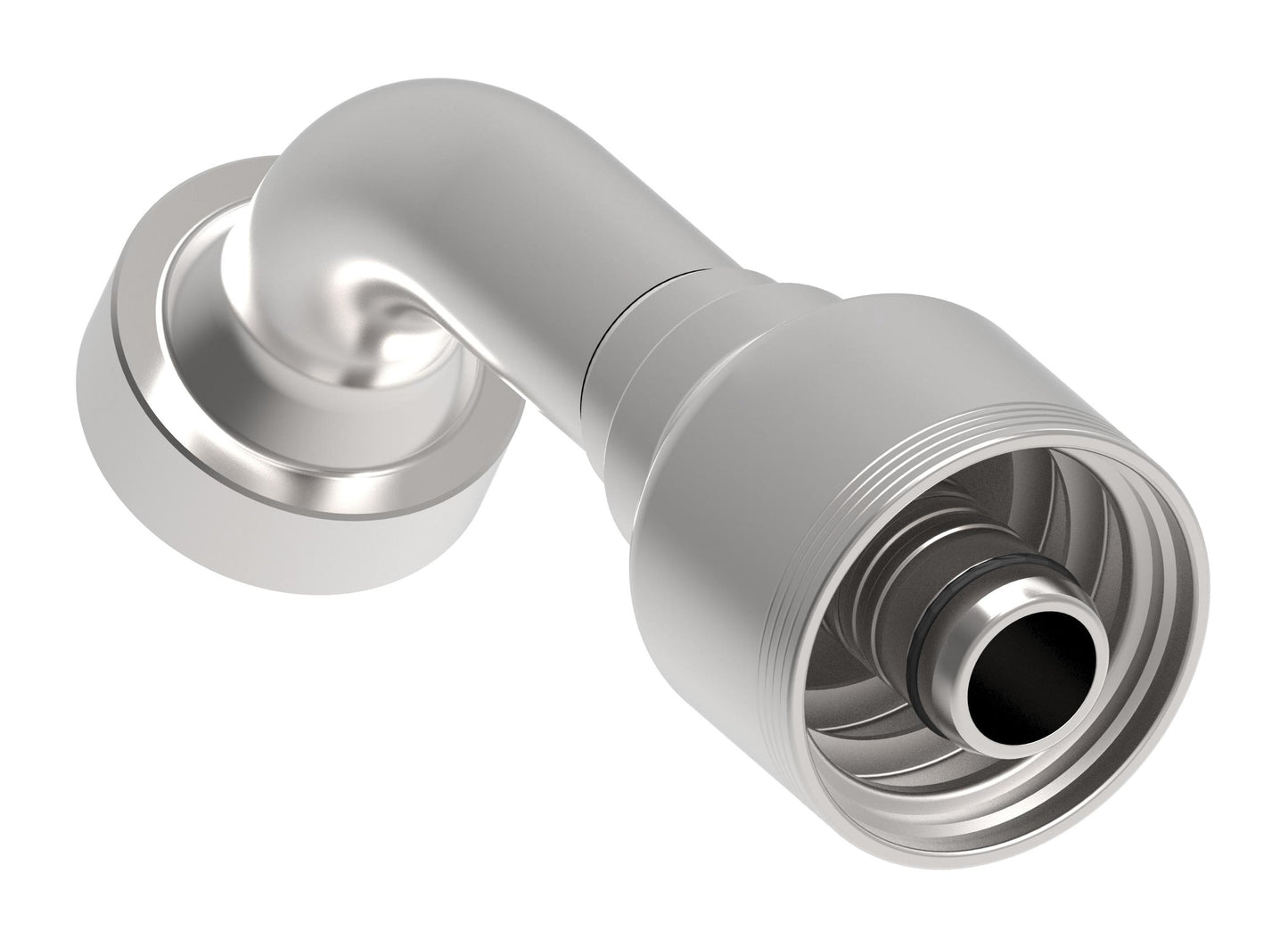 Brida codo 60° CAT 6000 psi para manguera de 4 espirales serie 4S - Configura sus Medidas