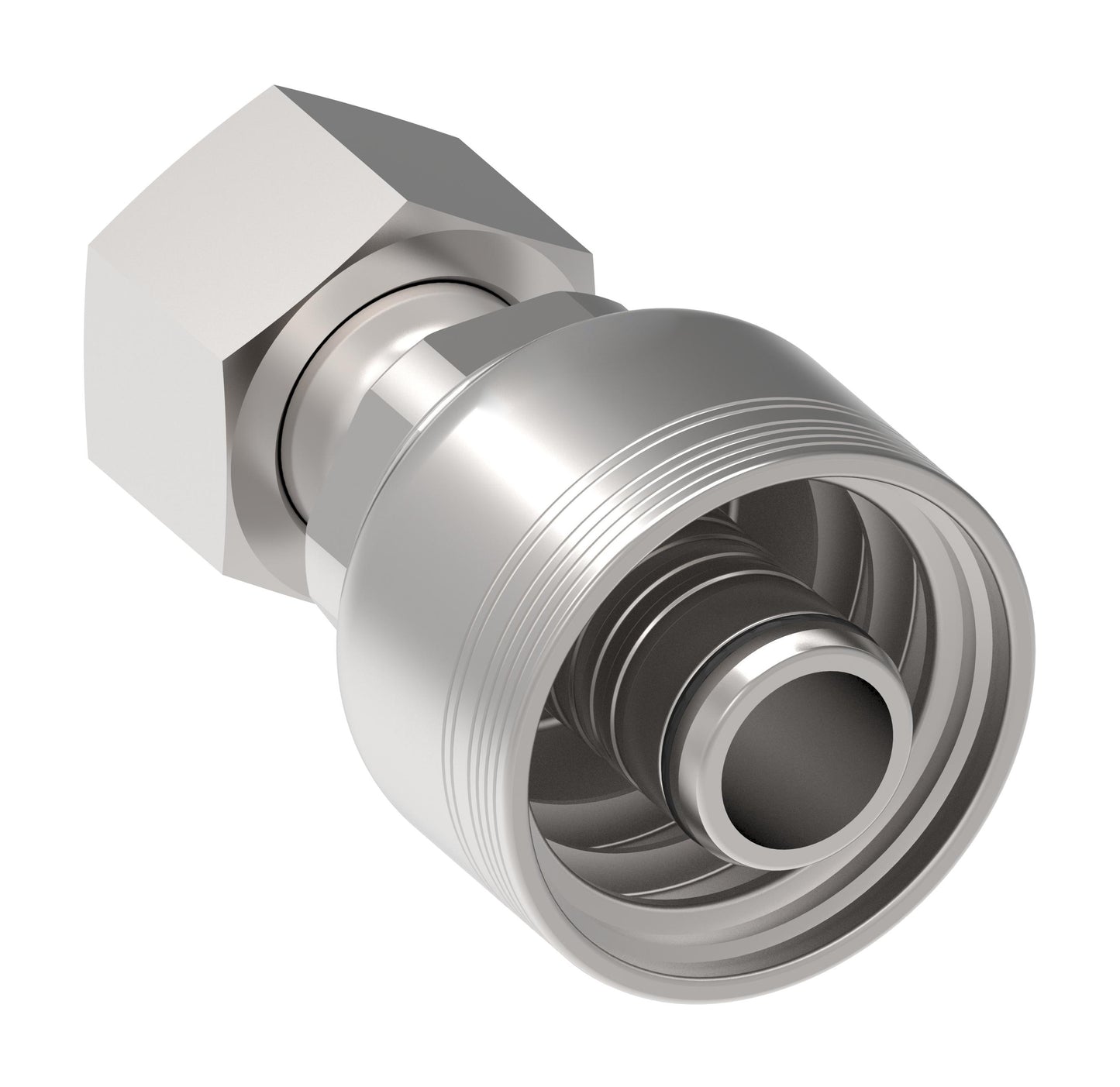 Danfoss 6S Series Crimp Hose Fittings Female Swivel ORS 6SAXXFR16 (LEFT)
