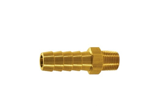 SKU: 1040608C Conexión Industrial de Laton para manguera 3/8" Ø x 1/2" (1/2-14) macho NPTF Marca Dewit