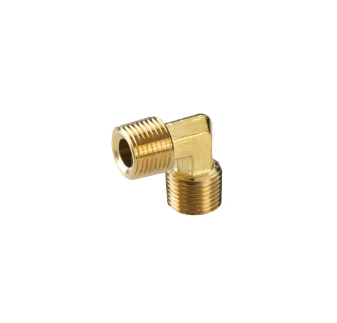 SKU 1690606C Adaptador industrial codo 90° macho NPT 3/8" X NPT 3/8" Marca Dixon