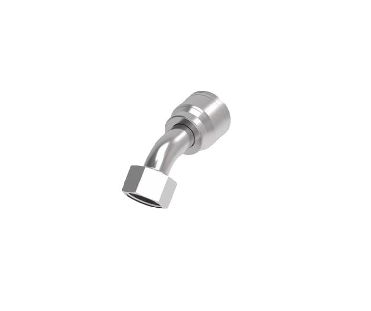 SKU: 1A10FRA10 Conexión hidraulica prensable codo 45°  hembra ORS 5/8" X 5/8" Ø tamaño rayal -10 Marca Aeroquip