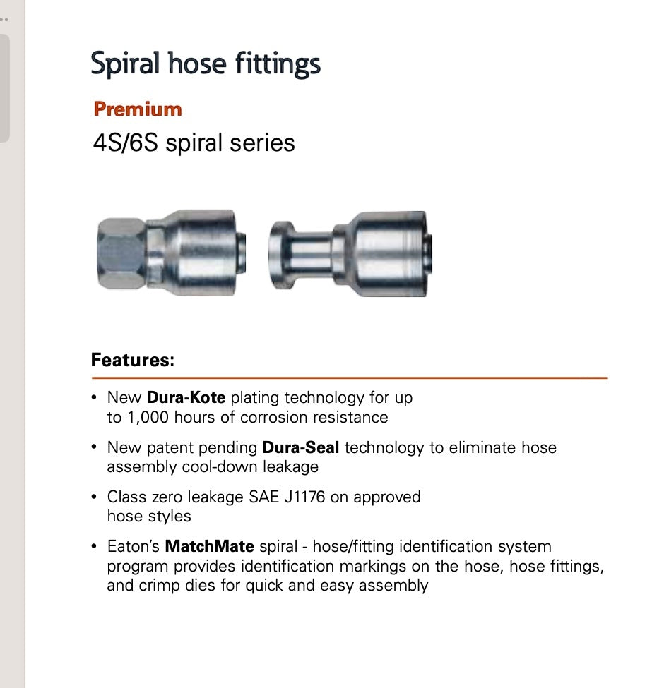 SKU: 4S12FLA12Conexión hidráulica prensable 4S, 4 espirales, FLA-SAE, Brida Código 61 de 3/4" Ø tamaño rayal -12