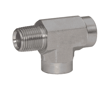 Adaptador Hidráulico Serie 5602 - Tee de Flujo Macho NPTF x Hembra NPTF x Hembra NPTF — foto de producto