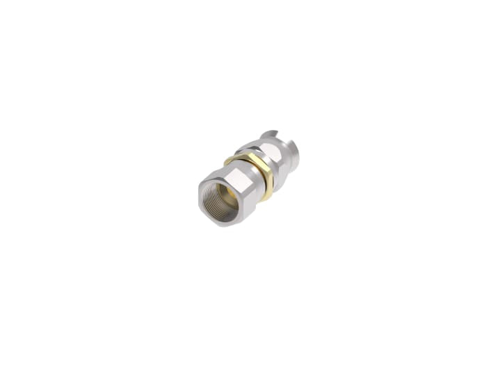 SKU: 63-190600-4 Conexión recta hidráulica reusable hembra JIC 1/4" X 1/4" Ø tamaño rayal-04 para manguera de 1/4" Marca Aeroquip