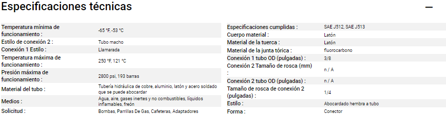 SKU: 664FHD-6-4-T Adaptador recto industrial hembra SAE 45° X macho NPT 3/8" X 1/4"  Marca: Tamto