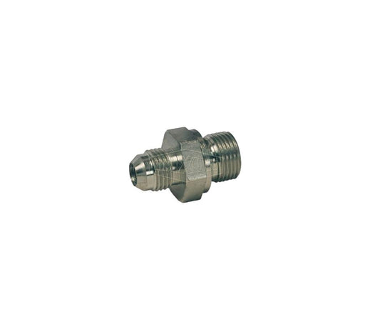 SKU:B3800-6-6Adaptador hidráulico recto macho JIC 3/8" X macho BSPP 3/8" 3000 psi  Marca Dixon