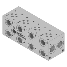 Manifold Hidráulico DAMAN Aluminio 4 Estaciones CETOP 3 - Rosca SAE