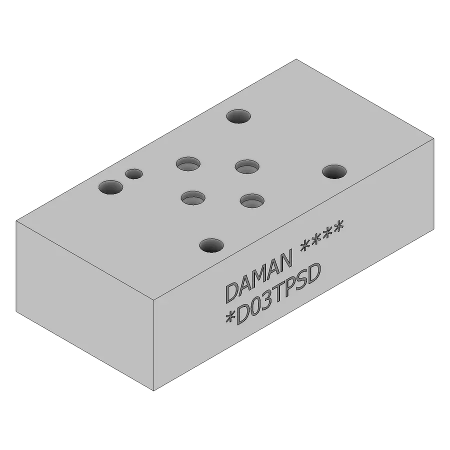 Placa Ciega / Tapa Selladora DAMAN Hierro Dúctil CETOP 3 - Cover Plate