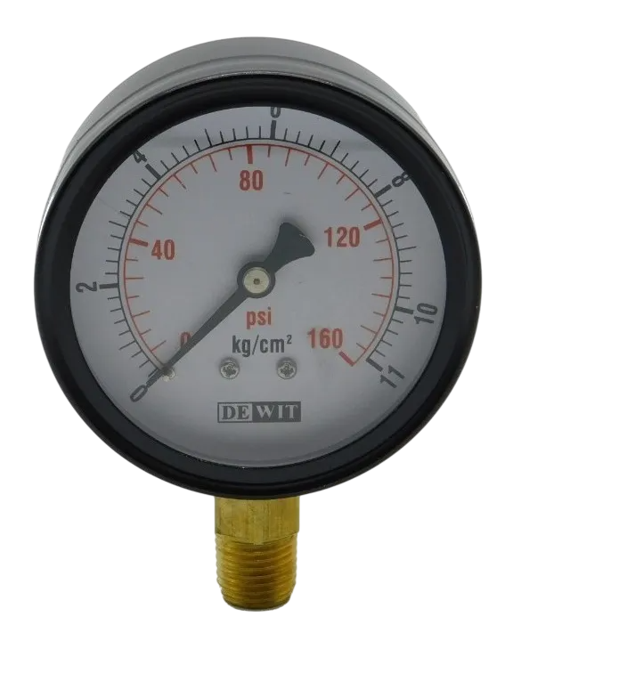 Manometro Industrial Inferior Módelo 11/Caratula 63mm Seco, Caja Lámina de acero esmaltado negro - Configurable Rangos de Presión