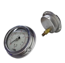 Manometro Industrial Inferior Módelo 2005CBV/Caratula 63mm con Glicerina, Caja Acero Inoxidable - Configurable Rangos de Presión