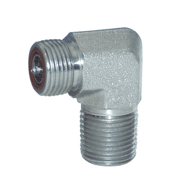 Adaptador Hidráulico Serie FS2501 - Codo 90º Macho FS x Macho NPTF — render Dixon
