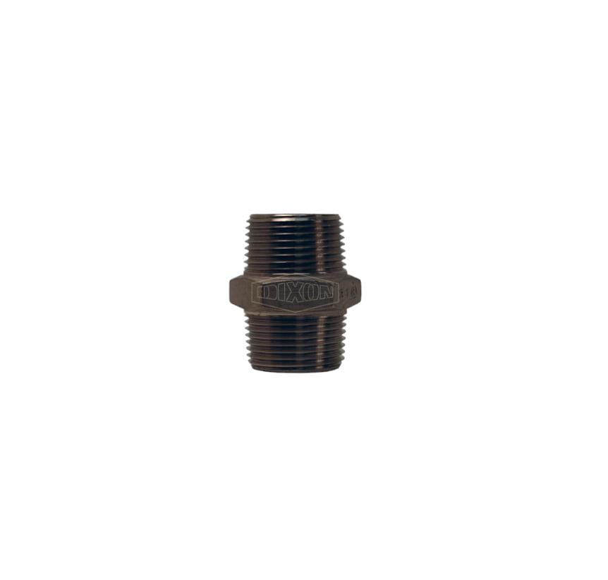 SKU HN25SS Adaptador hidraulico recto macho NPT 1/4" X  macho NPT 1/4" marca Dixon