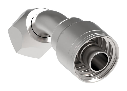 Serie 1AA*FJA*-Conexión Hidráulica Prensable Codo 45° Hembra JIC (Configuraciones de Diámetro y Conexión de Manguera)