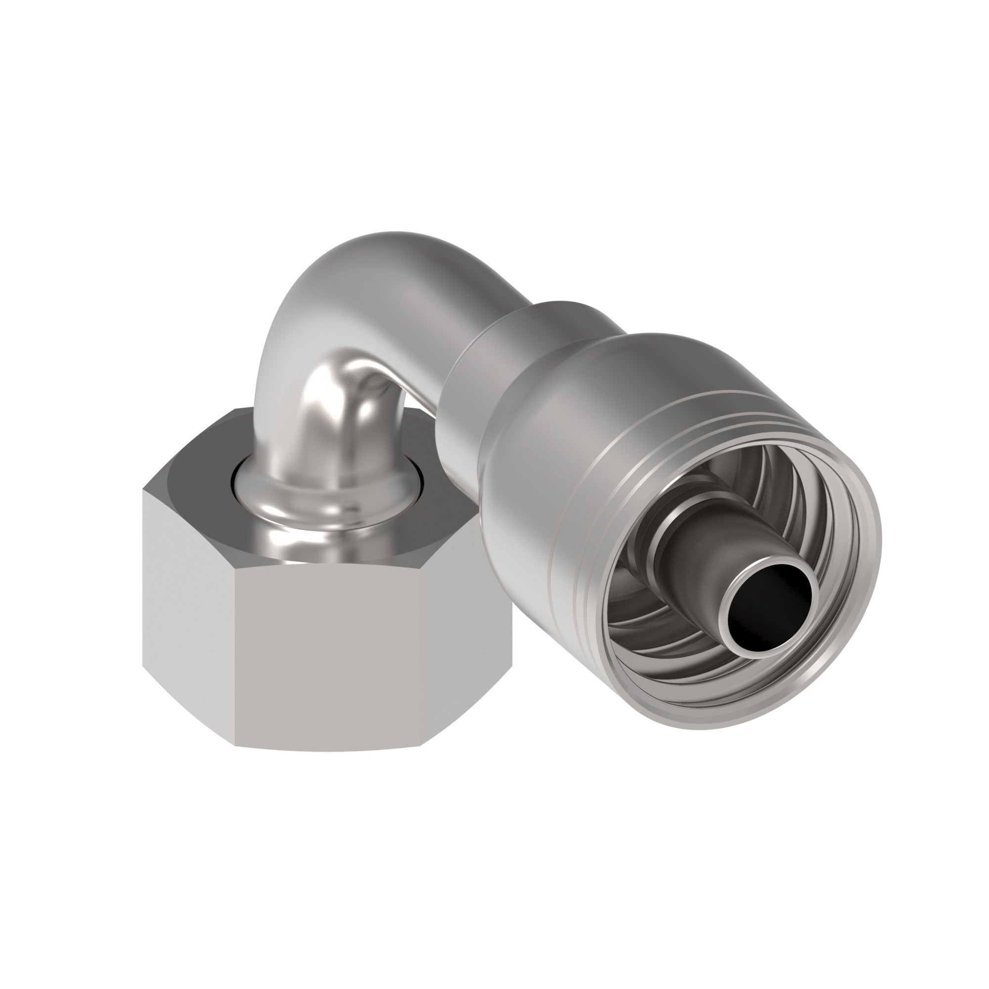 Serie 1A*DSB*-Conexión Hidráulica Prensable Codo 90°Hembra giratoria DKO, servicio pesado (Configuraciones de Diámetro y Conexión de Manguera)