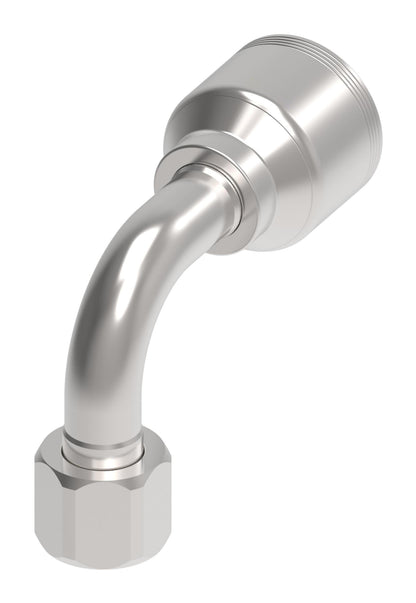 Conexión codo 90° hembra giratoria JIC serie 4S (4 espirales de refuerzo) - Configura sus Medidas