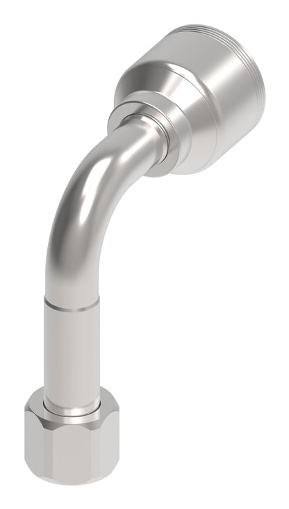 Conexión codo 90° hembra giratoria JIC serie 4S (4 espirales de refuerzo) - Configura sus Medidas