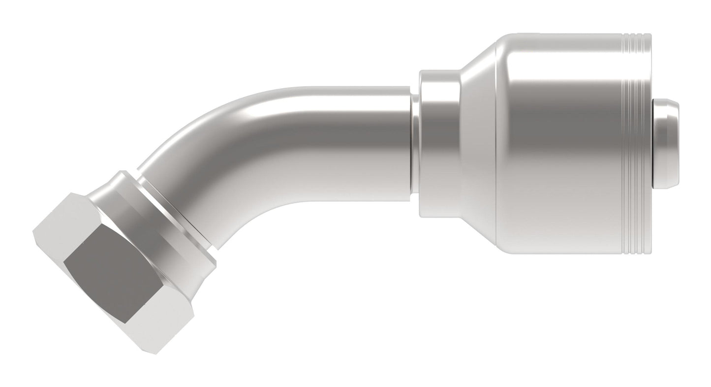 Codo 45° — Danfoss 4S Series Crimp Hose Fittings Female BSPP Swivel 60 Cone 45 Elbow 4SXXBFA12 (CENTER)