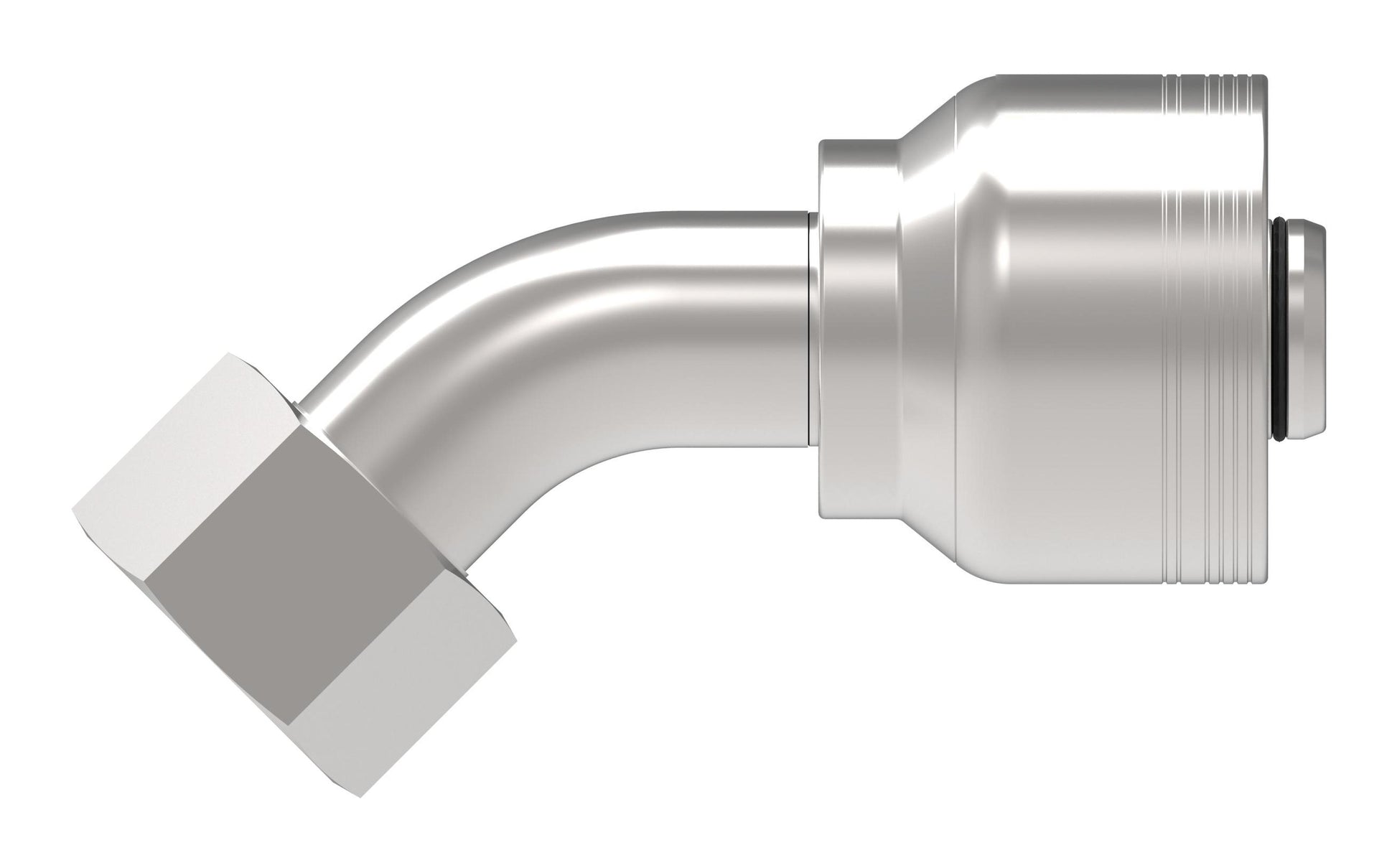 Danfoss 6S Series Crimp Hose Fittings Female ORS Swivel 45 Elbow 6SAXXFRA16 (CENTER)