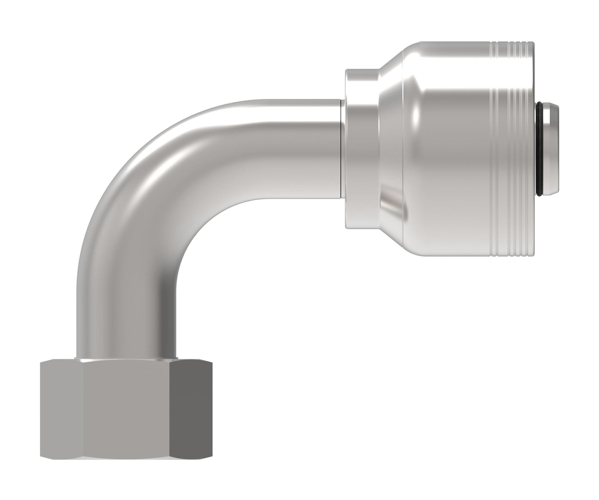 Codo 90° — Danfoss 6S Series Crimp Hose Fittings Female ORS Swivel 90 Elbow 6SAXXFRB16 (CENTER)