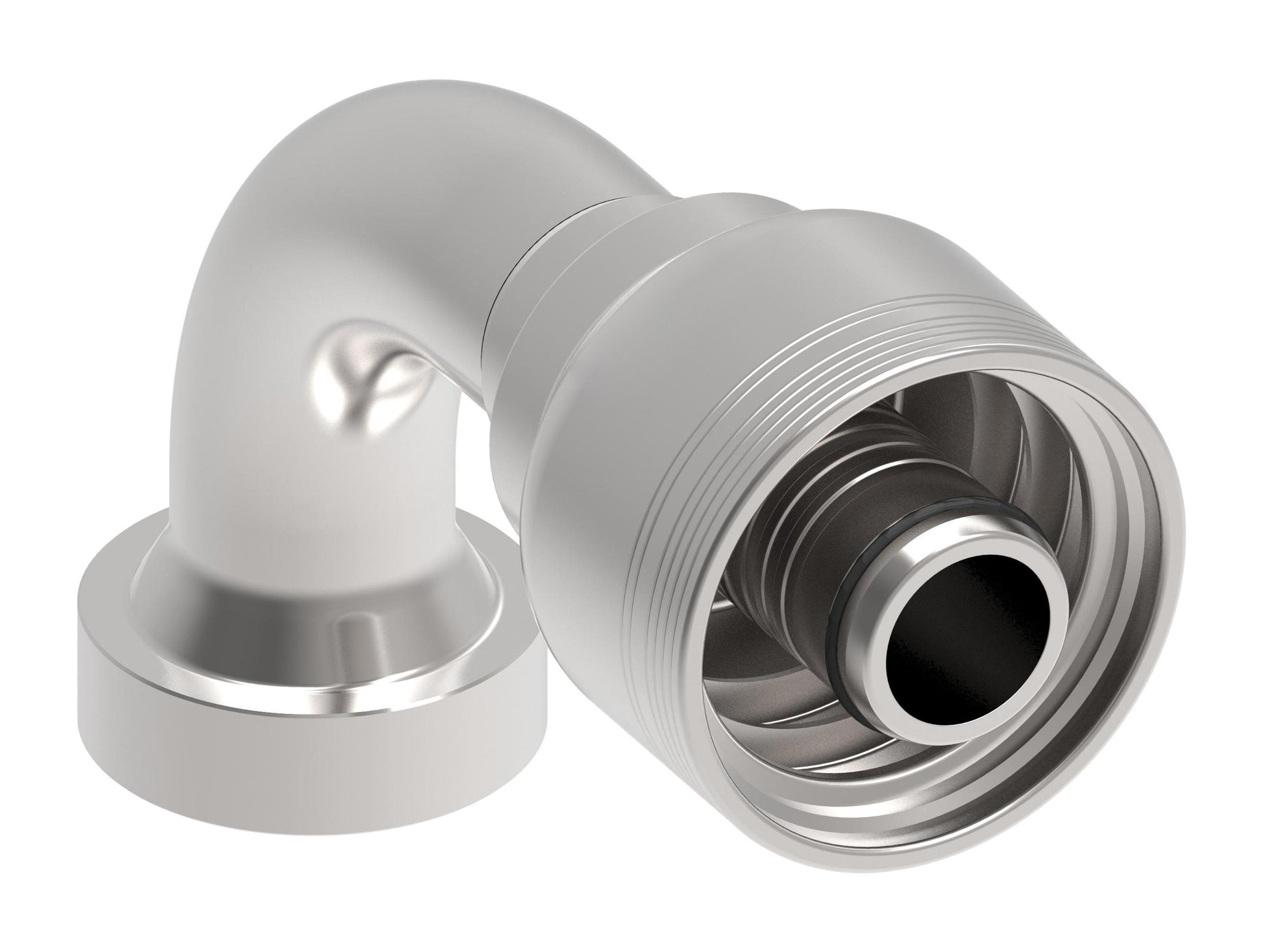 Danfoss 6S Series Crimp Hose Fittings CAT Flange 90 Elbow 6SXXCTB16 (LEFT)