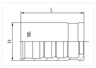 SKU: M00820-06 Férula para manguera hidráulica compacta SAE100R6 / SAE100R7 de 3/8"Ø  Marca Manuli