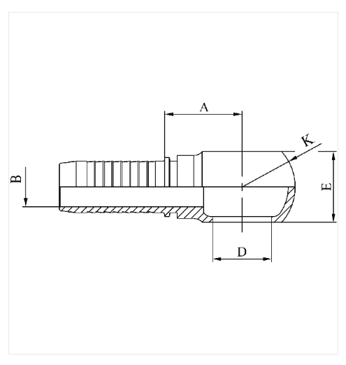 SKU O20910-04-14 Conexión hidráulica espiga prensable recta 1/4" Ø X M14x1.5 banjo, para mangueras R1, R2, R7, R8, R12, R16, EN856 con recubrimiento anticorrosión Zinc-Níquel Marca Manuli